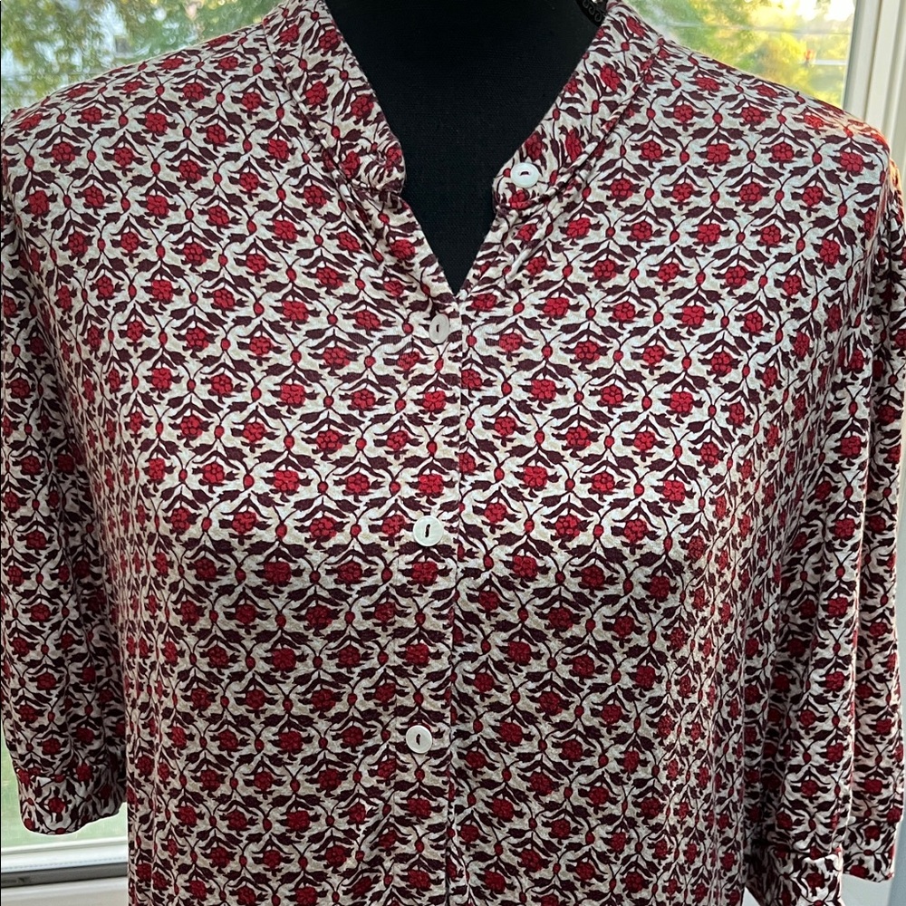 Max Studio Red and White Midi Dress 1X - Picture 4 of 4